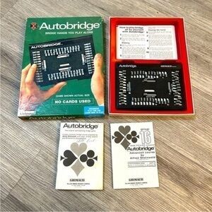 Vintage GRIMAUD AUTOBRIDGE portable single player bridge game.